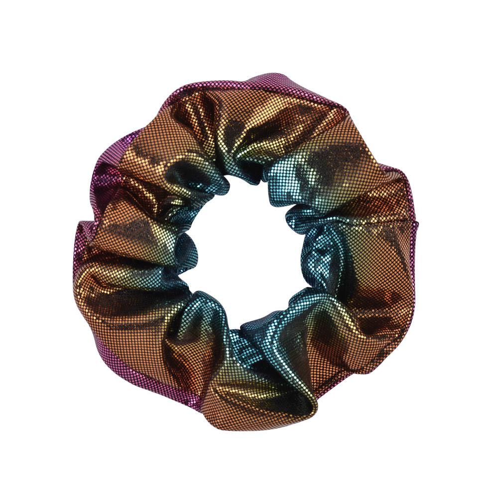 10 Stück Glänzende Metallic Scrunchies Haargummi Meerjungfrau Elastische Haarbänder Scrunchy Pferdeschwanzhalter Accessoires für Frauen Mädchen