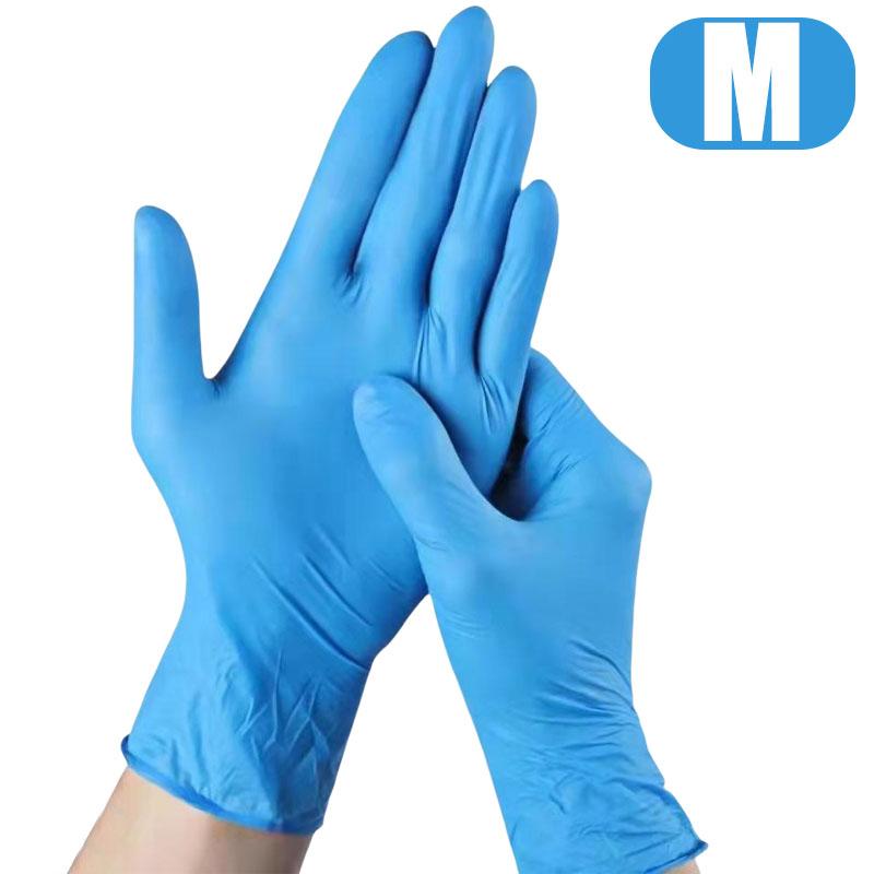 100PCS Blue Nitrile Gloves Disposable Home Cleaning Nitrile Gloves Suitable Waterproof Pet Bathing Stain Resistant Tool