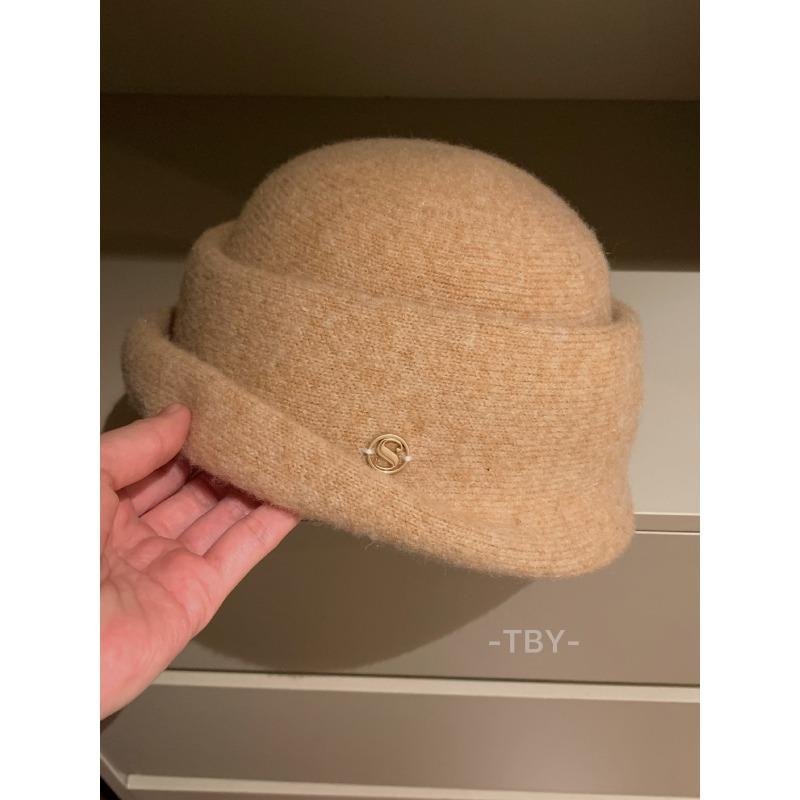 Top Hat Breathable Gold Fisherman Hat  Versatile and Elegant Basin Hat for Autumn and Winter