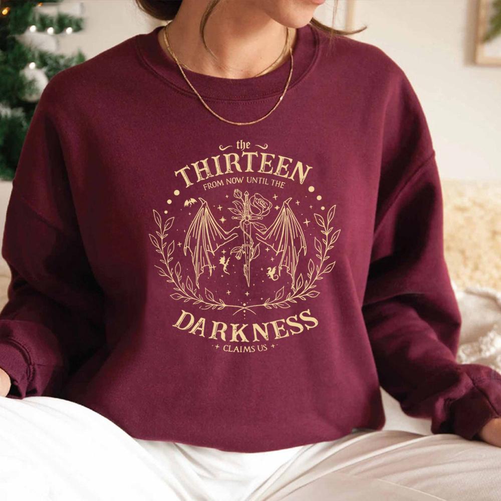 Retro The Thirteen Throne of Glass Sweatshirt From Darkness Claim Us Hoodie Unisex Crewneck Pullover Fantastic Reader Sweatshirt