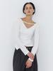 ETMON Unbalance Strap T-Shirt, Ivory