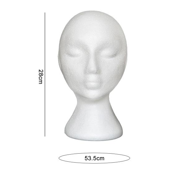 Mannequin Head Non-slip Abstract Foam Manikin Head Model Wig Hair Glasses Display Stand for Indoor
