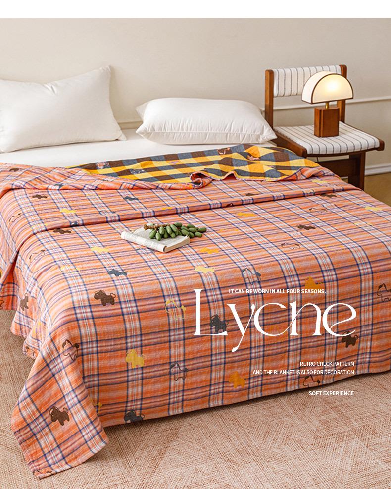 Spring & Summer 100% Cotton Triple-Layer Gauze Cooling Quilt for Home and Office