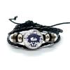 Carini FPE Cartone Animato Gioco Braccialetti in Pelle Claire Engel Braccialetti Intrecciati Multistrato Bangles Gioielli Fatti a Mano Regali