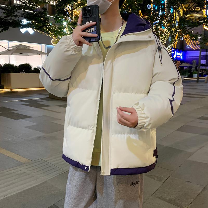 

Мужская стеганая куртка с капюшоном - Повседневная, Модная, Пальто-пуховик с приспущенным плечом S