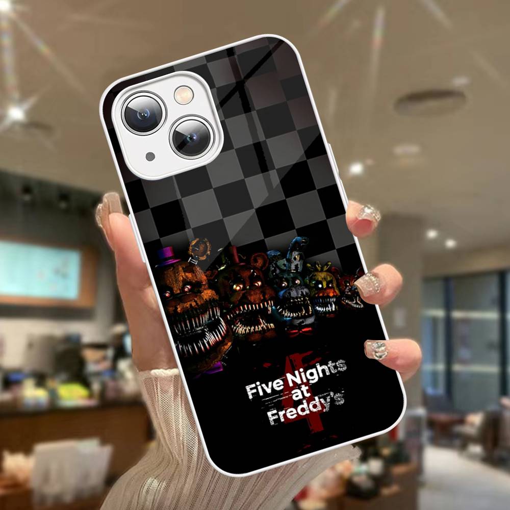 F-FNAF Five-nights-At-Freddys For iPhone 14 13 12 Mini 11 Pro XS Max X XR 14 Plus Tempered Glass Cover