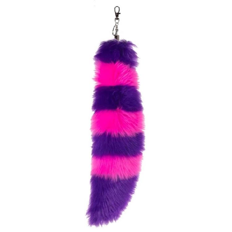 Foxes Tail Keychain Cosplays Toy Foxes Tail Keyring Bag Hangings Pendant Charm красный/ярко-розовый