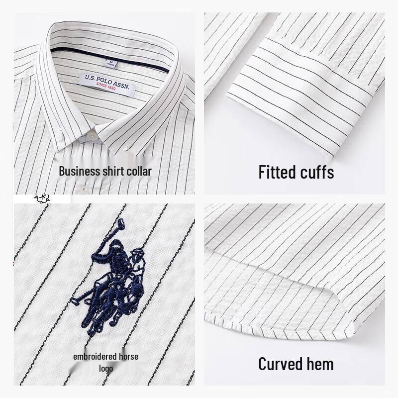 U.S. POLO ASSN. Men's Long Sleeve Striped Cotton Shirt