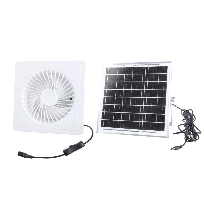 Solar Ventilation Fan 8W Panel Outdoor Shed Window Air Distribution Blower