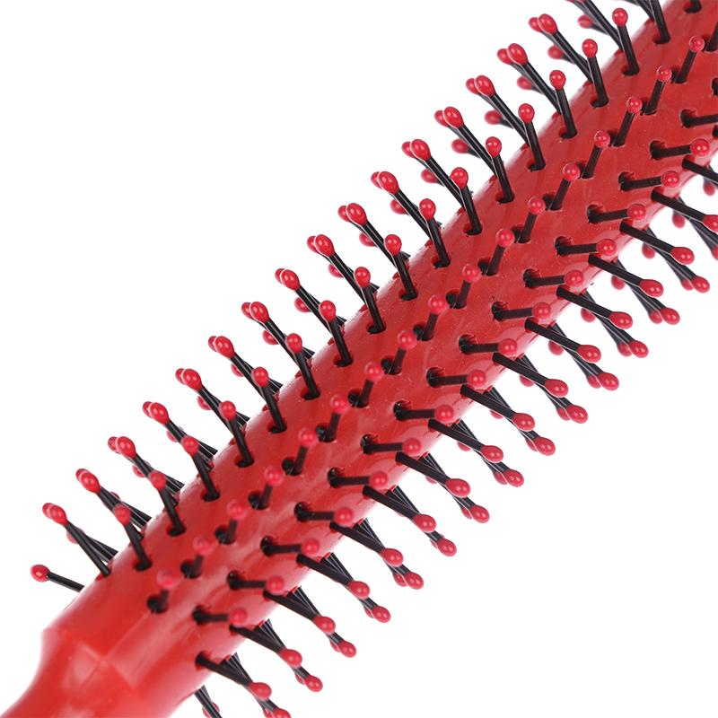 1 Stück kleine runde Haarbürste für dünnes oder kurzes Haar, runde Nylon-Haarbürste