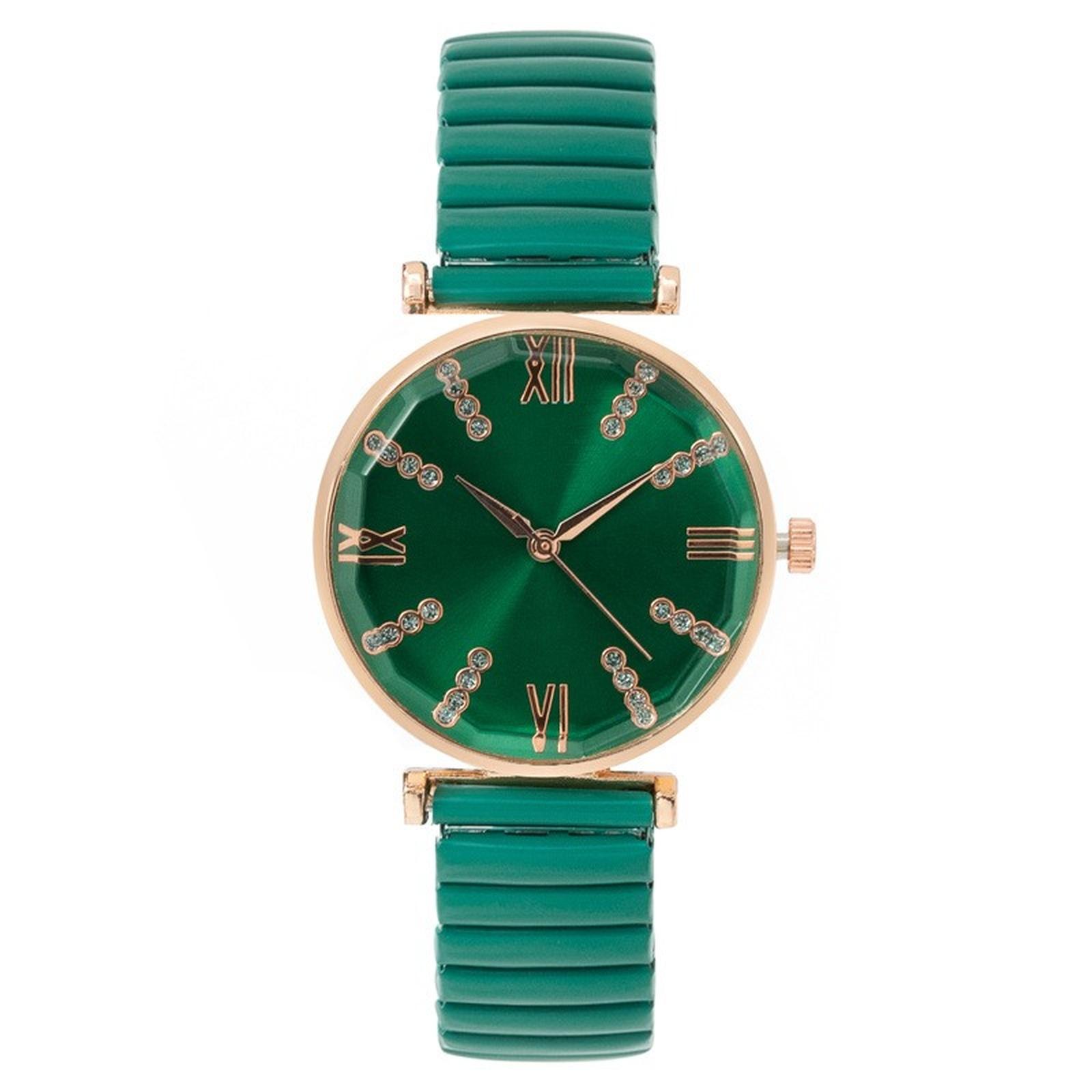 

Женские модные кожаные часы One Size зелёный