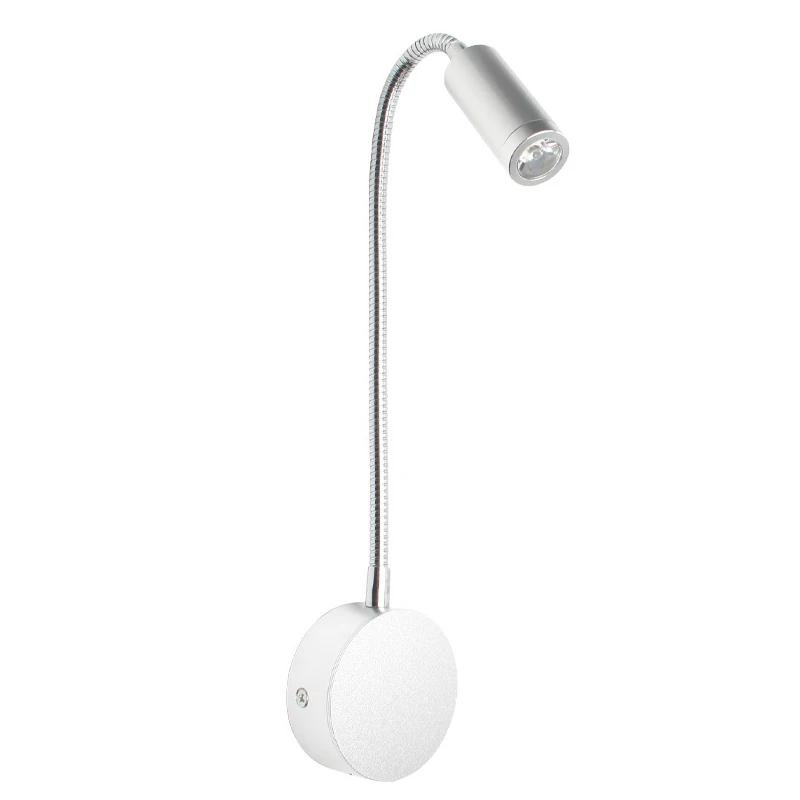 LED 3W Reading Wall Lamp With Switch Flexible Adjustable Working Study Wall Mounted Bedroom Bedside Night Light
