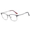 High Quality Metal Anti Blue Light Reading Glasses Men Half Frame Square Prescription Eyeglasses Fashion Presbyopic