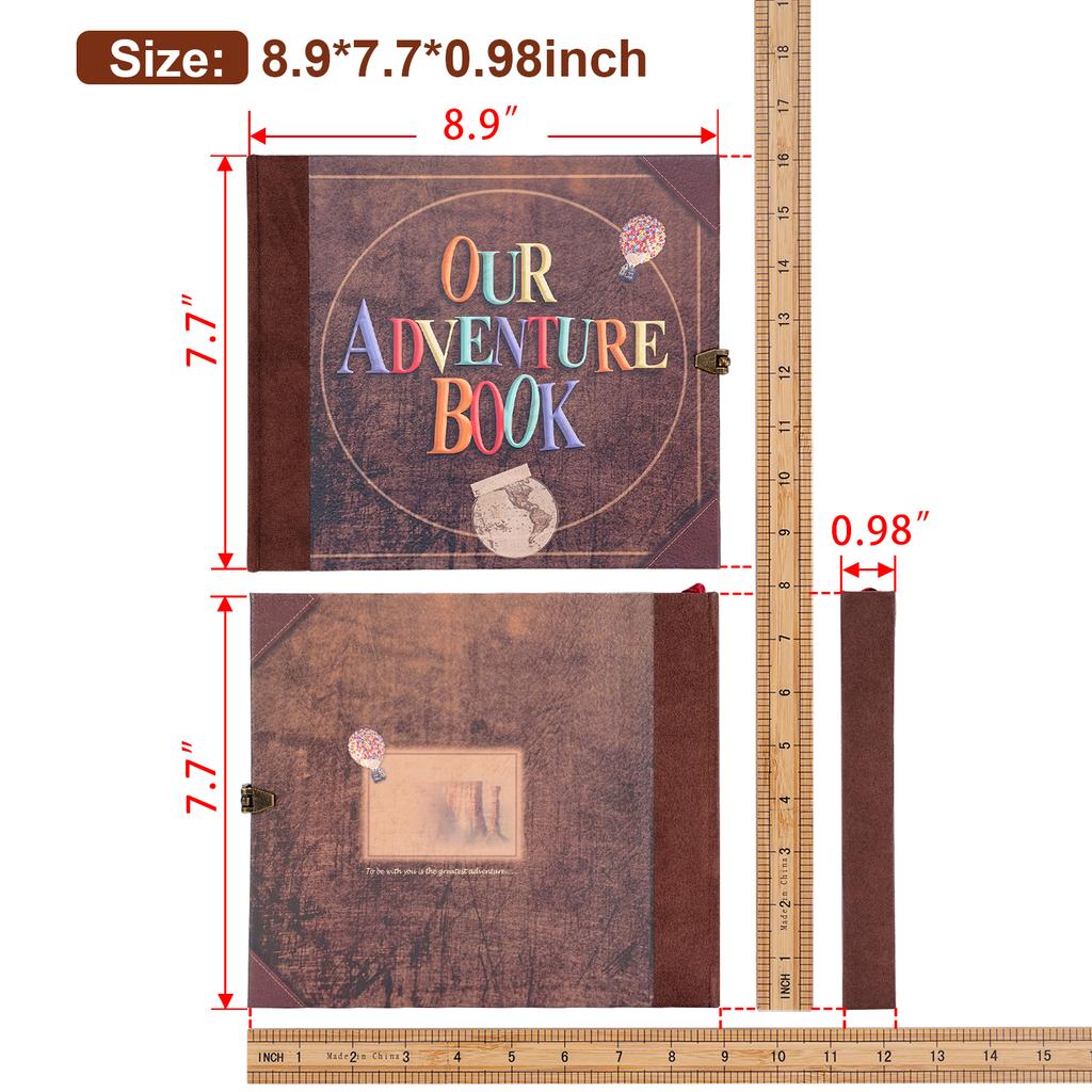 146 Pages Photo Album DIY Handmade Scrapbook Our Adventure Book Retro Kraft Album Anniversary Wedding Guest Book Memory Gift