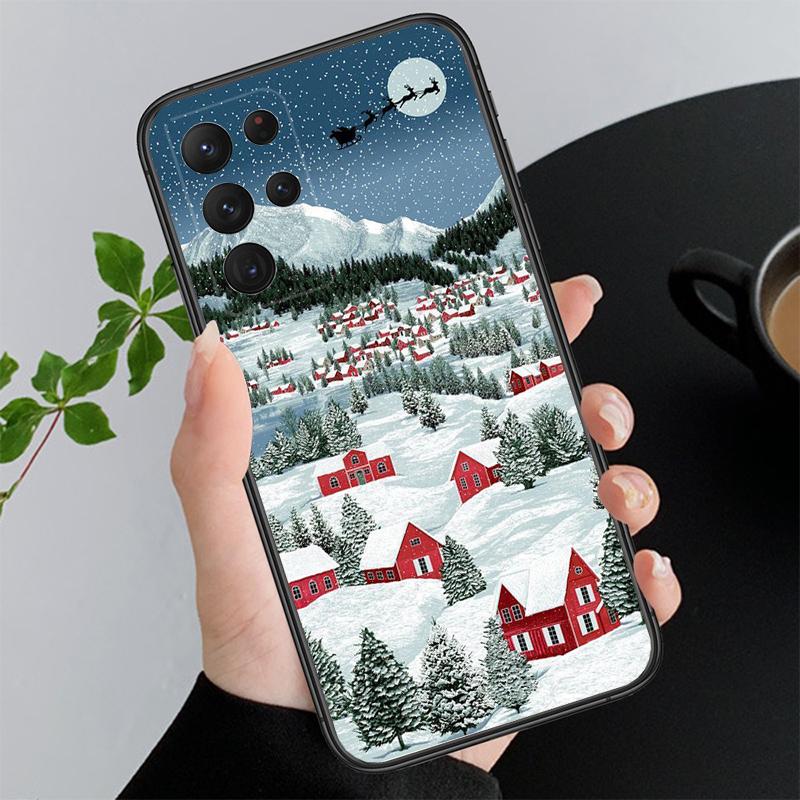 Coque de téléphone dessin animé esthétique de Noël pour Samsung A55 A16 A56 A36 A35 A15 A53 A54 A33 A34 A25 A05S A52 A52S A14 A24 A26 A71