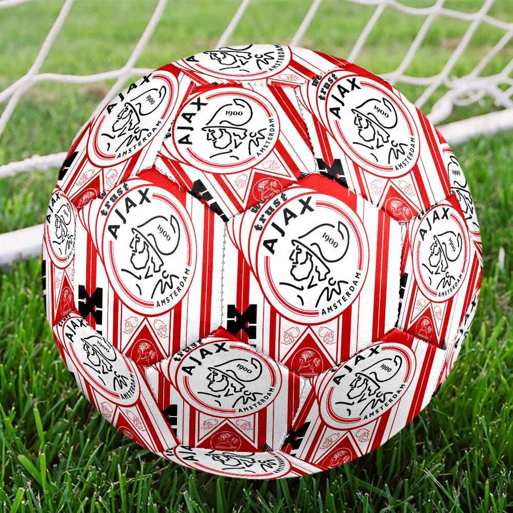 AFC Ajax Indoor Soccer Ball Colorful All Ages Machine Stitched PVC Competition Ready Durable High-Bounce