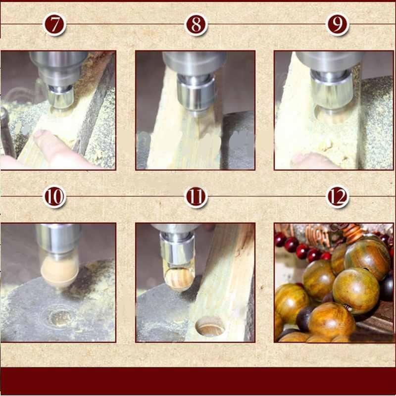 Hartmetall Kugelblatt Holzbearbeitung Fräser Formwerkzeug Perlen Oberfräser Bohrer Set 6-12mm/14-25mm Bohrer Set