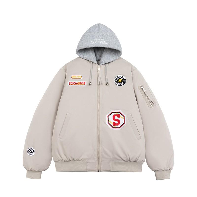 Trendy Pilot Jacket Loose Retro Streetwear Baseball Coat Men Women
