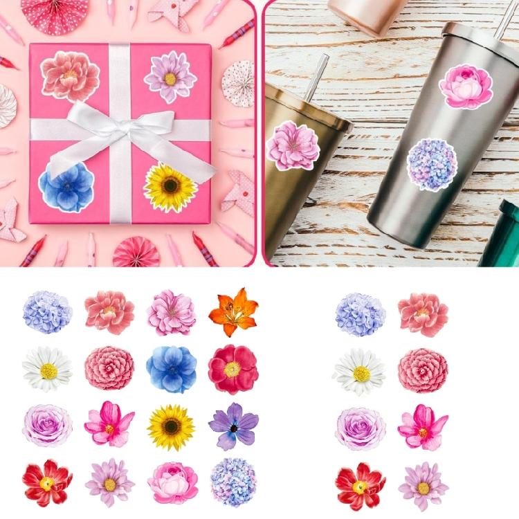 500Pcs Floral Sealing Sticker Wrapping Label for Seal Envelope Invitation Scrapbooking Journal Packaging Home Decoration