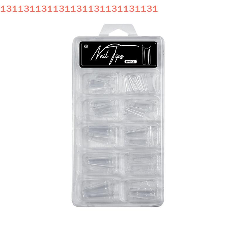 100Pcs Soft Gel False Nail Tips Short Square Coffin Almond Artificial Press On Fake Nails Extension Manicure Tools