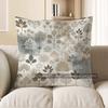 2D Bohemian Floral & Leaf Patterned Pillow Covers Pattern Cushion Cover Suitable For Sofa Bedroom Car Pillow Cover