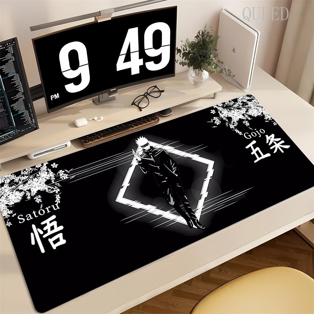 Tappetino per Mouse Grande 90x40CM Nero Anime Jujutsu Kaisen Ryomen Sukuna Tappetini Mouse XXL Accessori Gaming per PC Computer Tappetino da Scrivania Antiscivolo