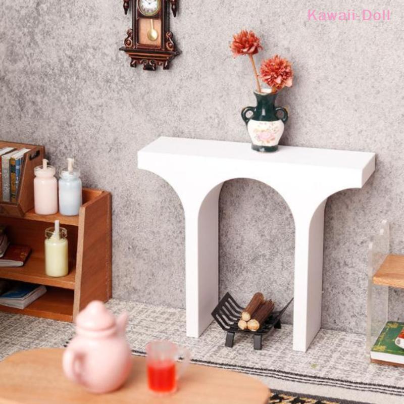 1Pcs 1/12 Dollhouse Mini Arched Fireplace Retro Style Furniture Model For Home Garden European Scene Decoration