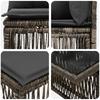 Garden Sofa Set 10 Pieces Gray Poly Rattan