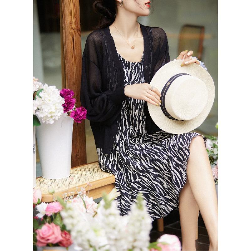 Sunscreen clothes spring new summer new color light breathable knitted sweater cardigan