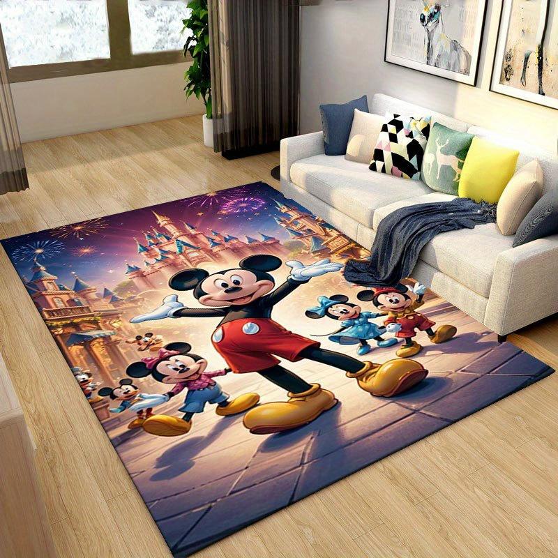 1pc Disney Mickey Mouse and Minnie (50)01 Pattern Carpet Area Rug Non slip Carpet Hand Washable Floor Mat Suitable For Living Room Bedroom Home Decor