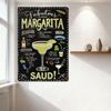 Vintage Chalkboard Style How To Make Fabulous Classic Margarita Metal Tin Sign, Home Bar Club Restaurant Man Cave Wall Decor Wit