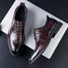 Neue Wenzhou Lederschuhe Herren Echtleder Britischer Stil Herrenschuhe Innenerhöhung Businesskleid Übergröße Hochzeit Derby Schuhe Herbst