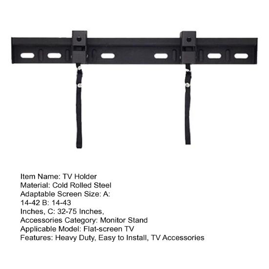 TV Mount Steel for 14-75 Inches Wall Universal Adjustable Flat Screen