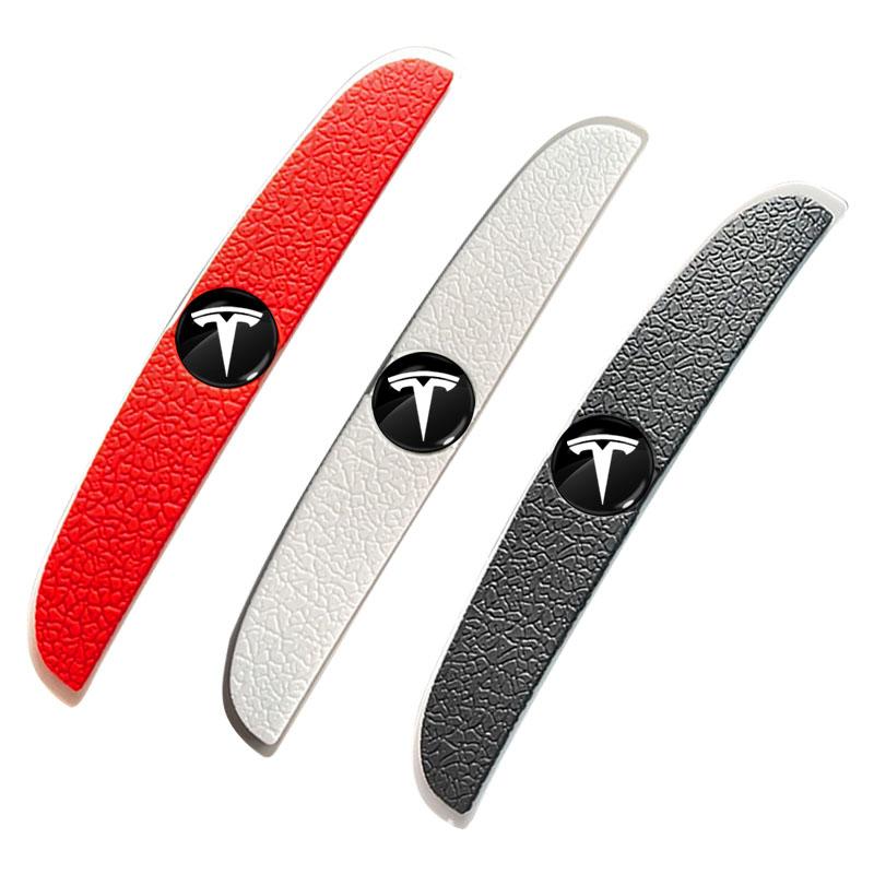 4Pcs Car Door Anti-Collision Strip Rearview Mirror Protection Sticker For Tesla Model 3 Model X S 2016-2020 Decals TM3 TMX TMS Decal