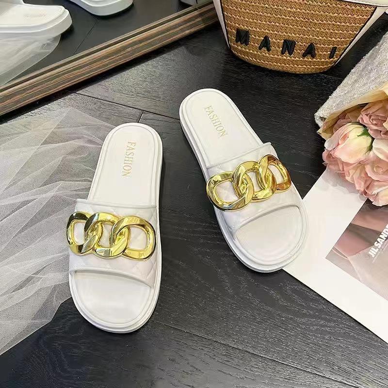 New Cool Slippers Women's Summer Imesh Indoor Home and Outdoor Wear Non-slip and Deodorant Home Soft Bottom One-word Drag Women