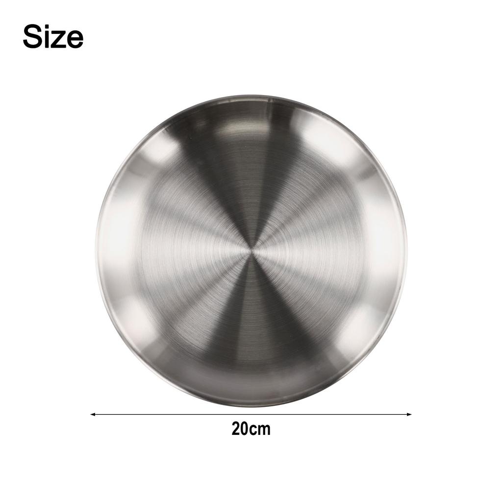 Tray Plate Dish Kitchen Replacement Silver Spare Parts Dinnerware Stainless Steel Accessories Breakfast Dining