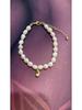 Korean Style Freshwater Pearl Heart and Smiley Face Pendant Necklace - Women's Elegant Acacia Bean Choker Jewelry