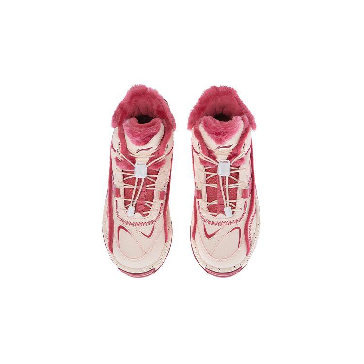 Li Ning X Disney Comfortable Non-Slip Shock Absorbing Durable Kids Casual Shoes Kids Shoes Pink Apricot YKCR190-24