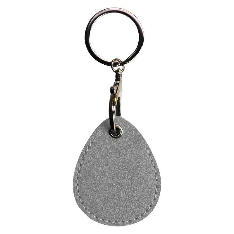 Customized leather water drop small card cover, keychain protective cover, elevator card cover ins community access card cover, customized oem.