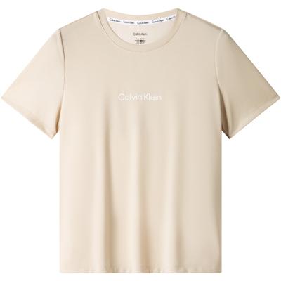 Cooling Antibacterial Ice Beauty Series Soft Breathable Home Short Sleeve Pajama Top Women Tops Oat-Milk AD0007ACI