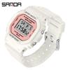 Sanda Square Multifunctional Waterproof Luminous Sport Watch - Student Fashion Wristwatch