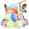 Reusable Water Balloons, Refillable Water Balloons Quick Fill, Soft Silicone Water Splash Balls for Toddler Age 4-12, Self Seal