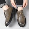 High Quality Men's Luxury Brand Shoes Casual Leather Shoes Sneakers Four Seasons Shoes Man Lace-up Comfortable Thick Sole Shoes