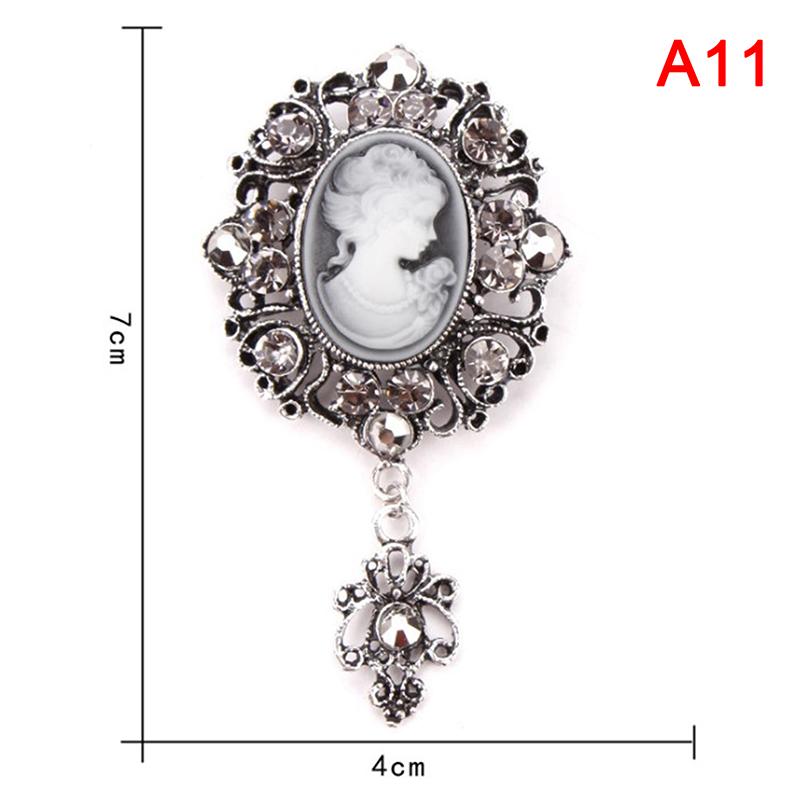  Cameo Vintage Brooches For Women Queen'S Cameo Beauty