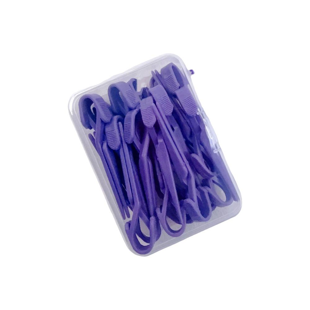 20Pcs Reusable Anti-Overflow Nail Clips Nail Art Protection Clips  Gel Polish Application фиолетовый