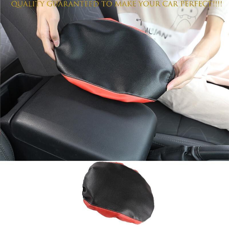 Fit For Toyota Tacoma 2016-2022 Black Red Leather Armrest Box Holster Trim 1PCS