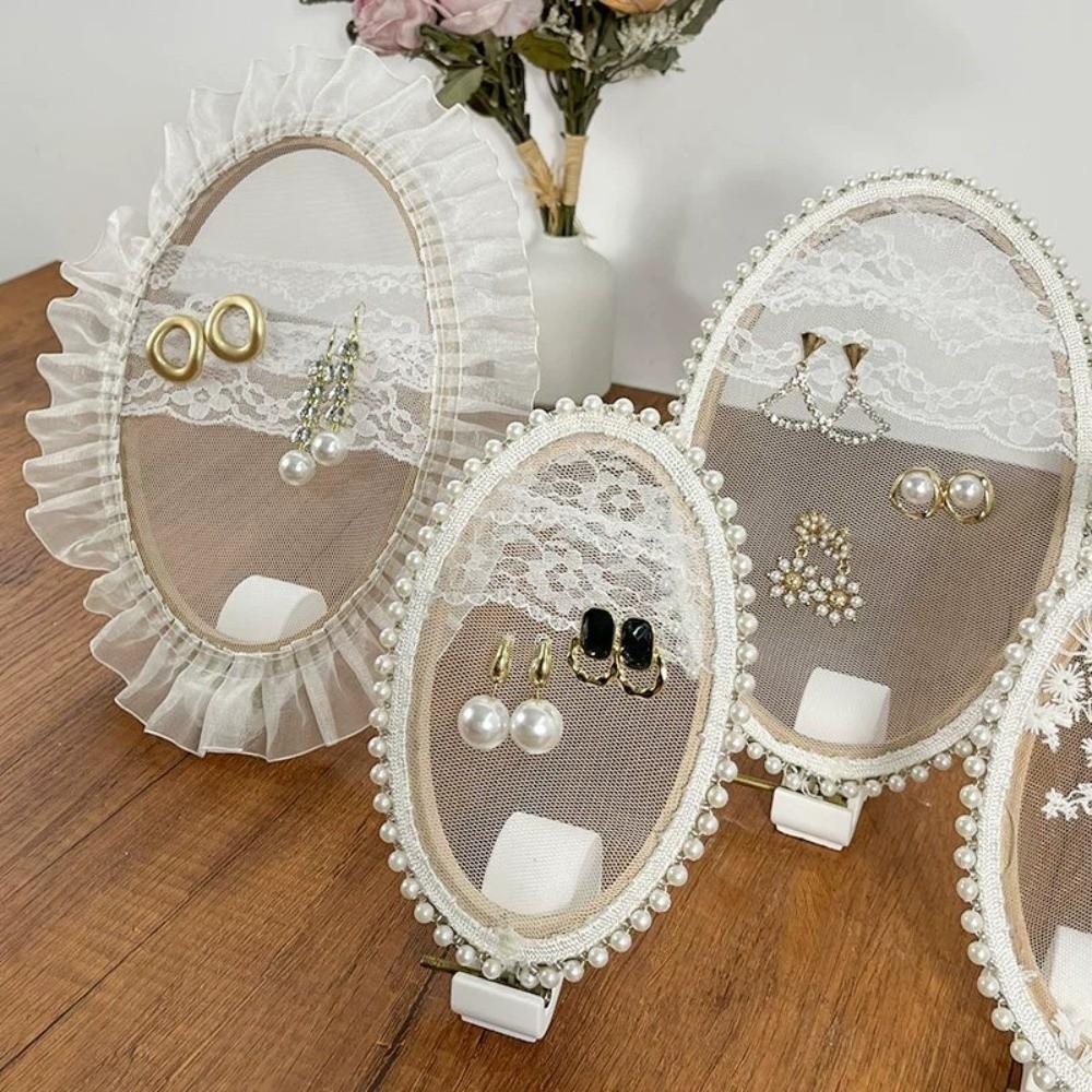 Stojak na kolczyki w kształcie kwiatów, drewniana rama, stojak ekspozycyjny na biżuterię, ekspozytor na biżuterię