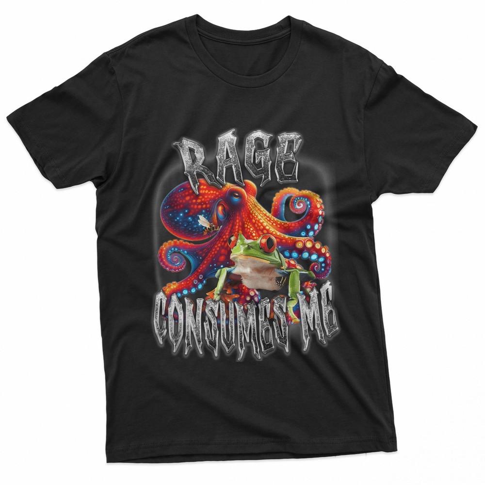 

Rage Consumes Me Horror Frog Horror Retro Y2K Nostalgia TShirt Unisex T-Shirt L