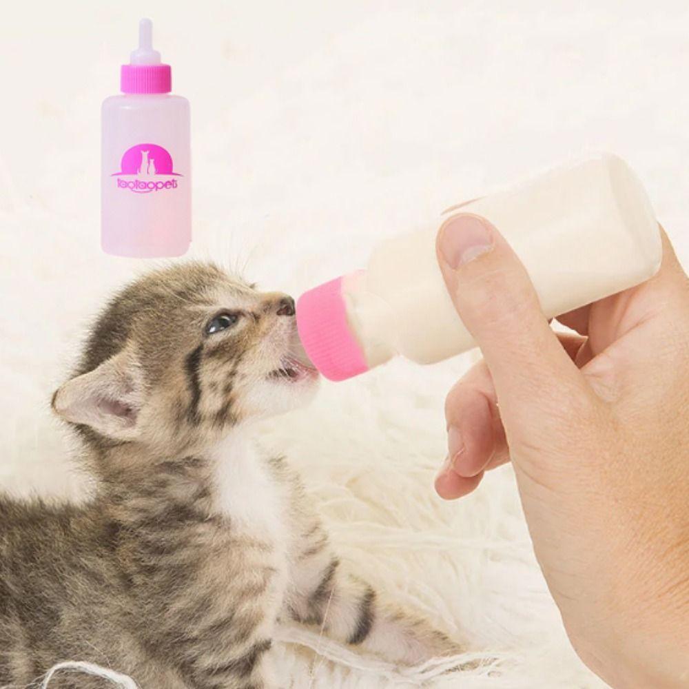 4pcs/set Bite Resistant Pet Milk Bottle Kits 60ml Cat Nipple Bottle  For Hamster Puppy Rabbits