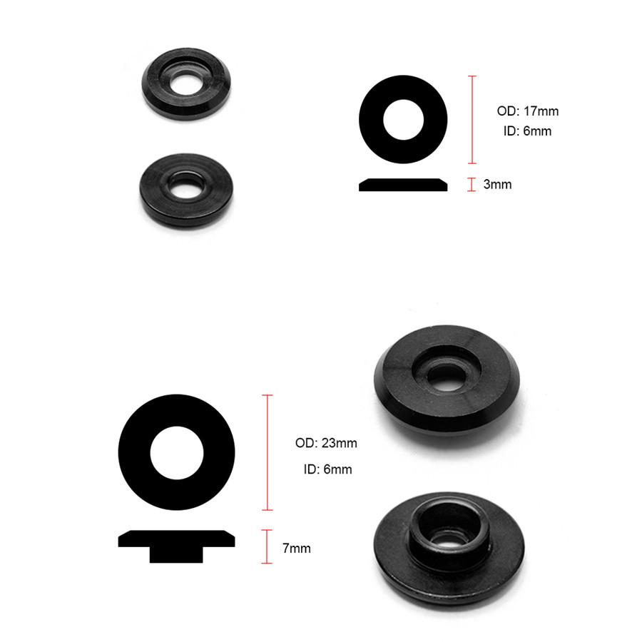 Black Low Profile Engine Valve Cover Washer Bolts For Honda Acura B16 B17 B18